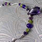 sterling silver and amethyst dainty necklace