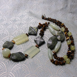 handmade semi-precious stone jewellery , jade necklace NM50