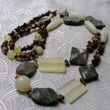 long jade semi-precious jewellery, semi-precious stone jewellery handmade uk
