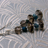 smoky quartz bead earrings