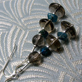 handmade smoky quartz semi-precious earrings