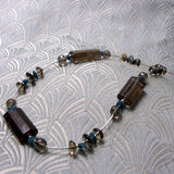 smoky quartz handmade semi-precious stone jewellery uk, quartz semi-precious bead jewellery