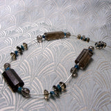 dainty semi-precious necklace, smoky quartz necklace
