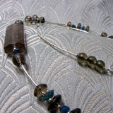 sterling silver smoky quartz delicate beads