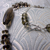smoky quartz dainty design for a necklace