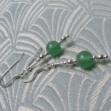 dainty green aventurine earrings
