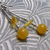 lemon handmade semi-precious stone jewellery earrings