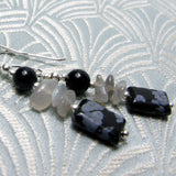 handmade semi-precious stone jewellery earrings NM49