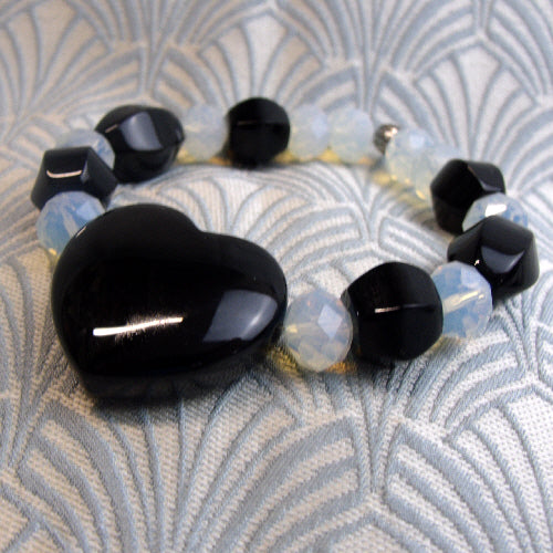 beaded semi-precious jewellery, chunk braclet