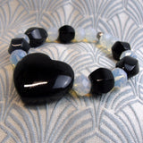 beaded semi-precious jewellery, chunk braclet