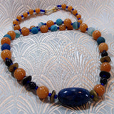 beaded semi-precious handmade necklace