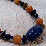 handmade semi-precious bead necklace, unique semi-precious stone necklace uk