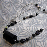 delicate necklace, semi-precious stone sterling silver necklace