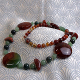 long chunky gem,stone necklace uk