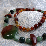 long handmade chunky gemstone necklace