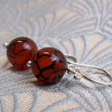handmade semi-precious jewellery, agate earrings