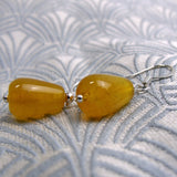 short drop semi-precious bead earrings