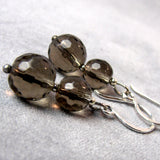 short drop smoky quartz earrings