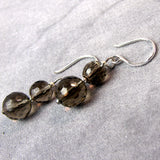 smoky quartz bead earrngs