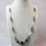 semi-precious stone bead jewellery, smoky quartz necklace