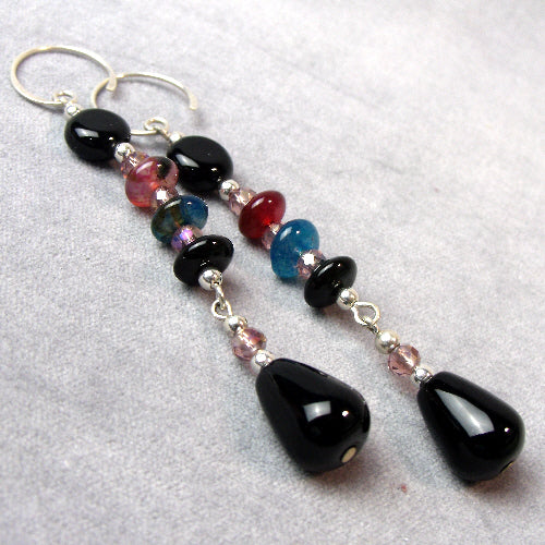 semi-precious stone bead jewellery earrings