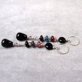 long drop semi-precious stone earring design