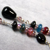 handmade earrings long semi-precious design