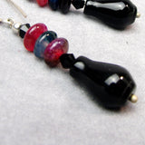 semi-precious bead earring jewellery, long drop earrings