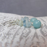 blue semi-precious stone earrings