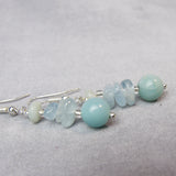 blue semi-precious stone amazonite earrings