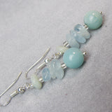 Beaded Semi-Precious Earrings, unique handcrafted semi-precious earrings A5