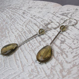 long smoky quartz earrings