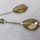 handcrafted semi-precious long bead earrings