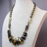 handcrafted chunky necklace smoky quartz
