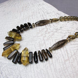 smoky quartz semi-precious necklace