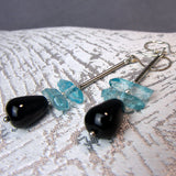 long drop semi-precious bead earrings