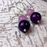 beaded semi-precious earrings