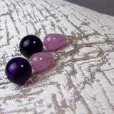 beaded semi-precious stone jewellery lilac purple