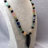 handmade mixed semi-precious beaded necklace