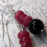 beaded semi-precious stone earrings