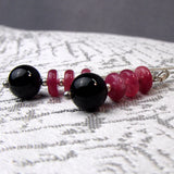 semi-precious stone earrings handcrafted tourmaline
