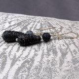 handmade beaded semi-precious statement earrings, unique statement earrings A18