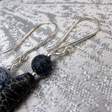 handmade beaded semi-precious statement earrings, unique statement earrings A18