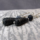 handmade beaded semi-precious statement earrings, unique statement earrings A18