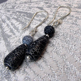 handmade beaded semi-precious statement earrings, unique statement earrings A18