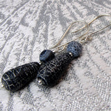 handmade beaded semi-precious statement earrings, unique statement earrings A18