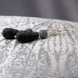 handmade beaded semi-precious statement earrings, unique statement earrings A18