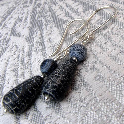 handmade beaded semi-precious statement earrings, unique statement earrings A18