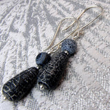 handmade beaded semi-precious statement earrings, unique statement earrings A18