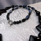 Handmade semi-precious bead necklace, unique beaded necklace A13